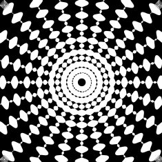 Black and White Abstract Psychedelic Art Background Vector Illu N16