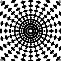 Black and White Abstract Psychedelic Art Background Vector Illu N17