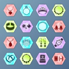 Jewelry icon hexagon
