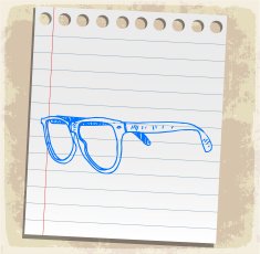 Cartoon glasses illustration N2