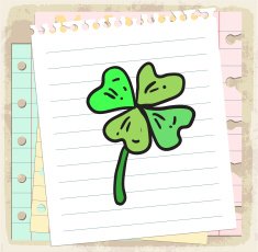 Cartoon clover illustration N2