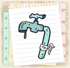 Cartoon water tap illustration N2