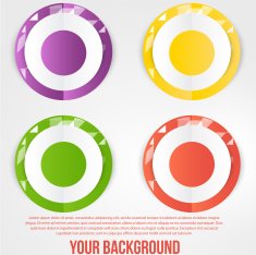 Vector abstract circles template Object web N6