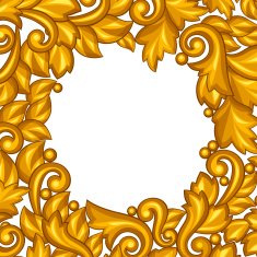 Background with baroque ornamental floral gold elements