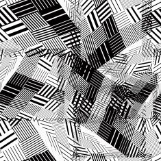 Black and white geometric stripy seamless pattern tattered