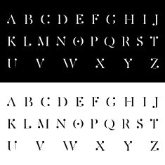 modern alphabetic fonts vector illustration