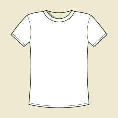 Blank white t-shirt template