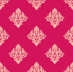 Pink and beige floral seamless pattern