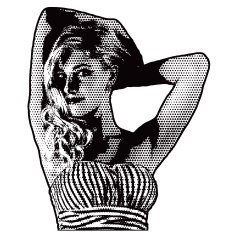 Vintage Comics Young Woman Portrait