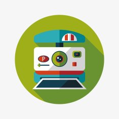 camera flat icon with long shadow N41