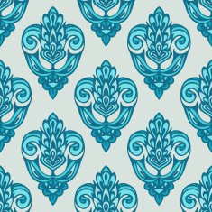 Damask floral seamless vector pattern