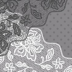 Vintage fashion lace ornament background with flowers