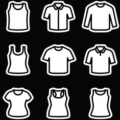 Set of t-shirts icon vector