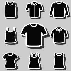 Set of t-shirts icon vector N2