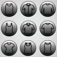 Set of t-shirts icon vector N4
