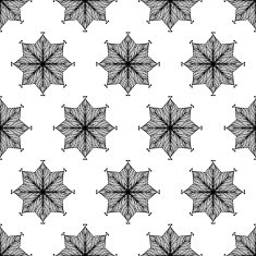 Seamless pattern with flower silhouettes