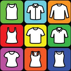 Set of t-shirts icon vector N6