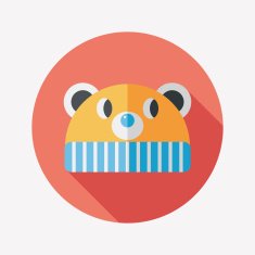 baby hat flat icon with long shadow eps10 N48