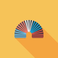 Rainbow spiral flat icon with long shadow eps10 N2