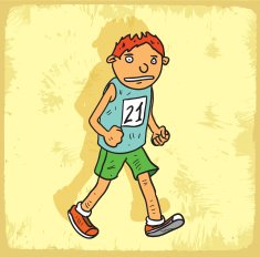 Cartoon runner illustration