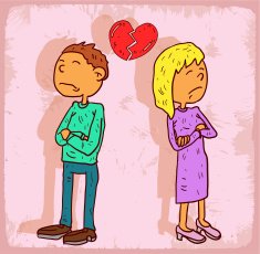 Cartoon divorce illustration