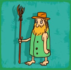 Cartoon dustman illustration N2