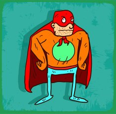 Cartoon hero illustration N2