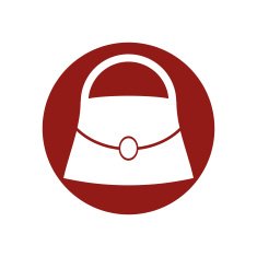Woman handbag vector icon