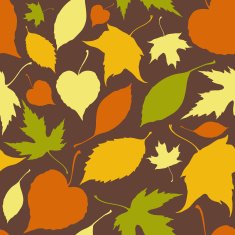 Seamless pattern with falling leaves N6