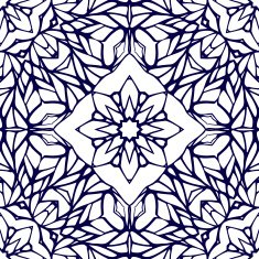 Seamless pattern with ethnic lace ornament