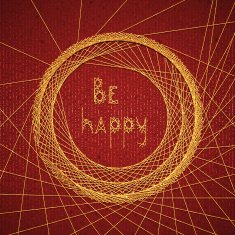 Vector abstract background with embroidery on cardboard N8