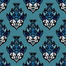 Damask floral seamless vector pattern N3