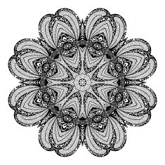 Vector abstract circular pattern of arabesques N2