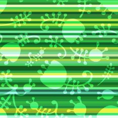 Vector floral on color stripes seamless