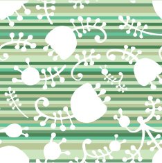 Vector floral on color stripes seamless N2