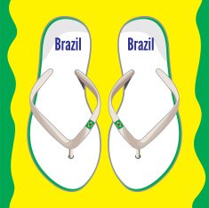Brazil flip flop sandals