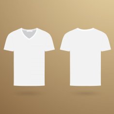 Blank v t-shirt template Front and back