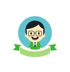adorable boy cartoon character label