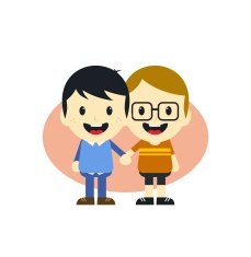 adorable gay cartoon character