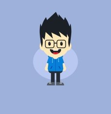 adorable boy cartoon character N8