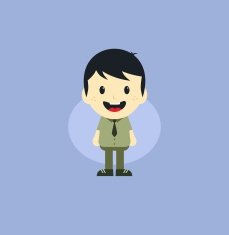 adorable boy cartoon character N9
