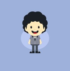 adorable boy cartoon character N11