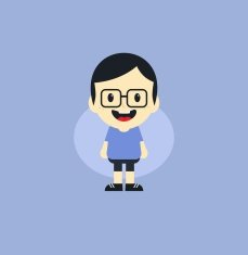 adorable boy cartoon character N12