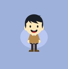 adorable boy cartoon character N14