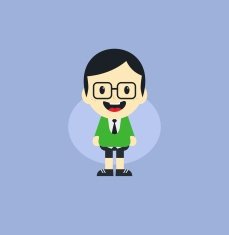adorable boy cartoon character N15