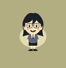 cute girl cartoon character N2