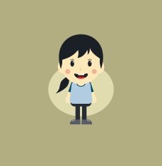 cute girl cartoon character N4