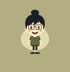 cute girl cartoon character N7