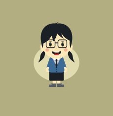 cute girl cartoon character N8