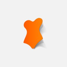 Realistic paper sticker swimsuit N3